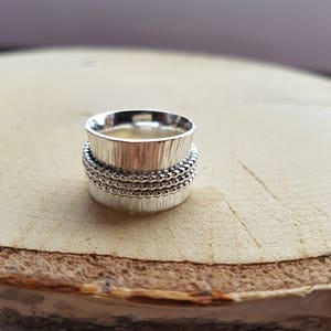 Sterling silver spinner ring