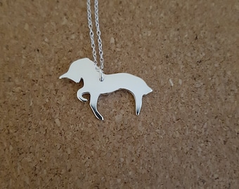 Einhorn Kette, Einhorn Anhänger, Einhorn Geschenk, Einhorn Schmuck, Fantasy Kette, Pferd Kette, Tier Kette, Silberkette