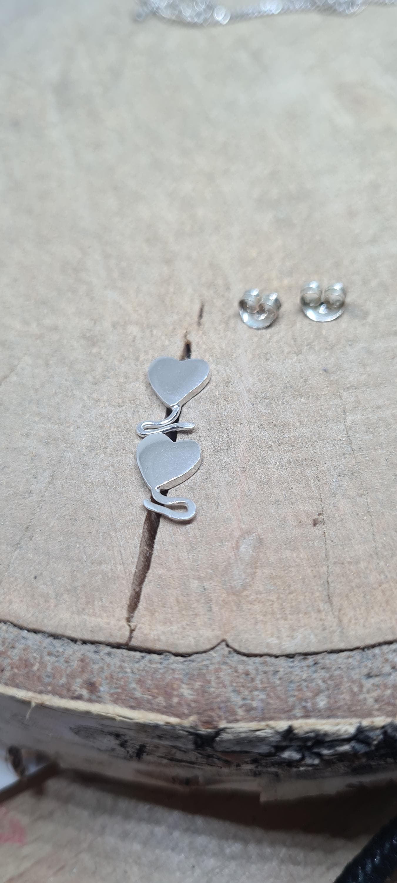 Dainty Sterling Silver Heart Stud Earrings - Etsy