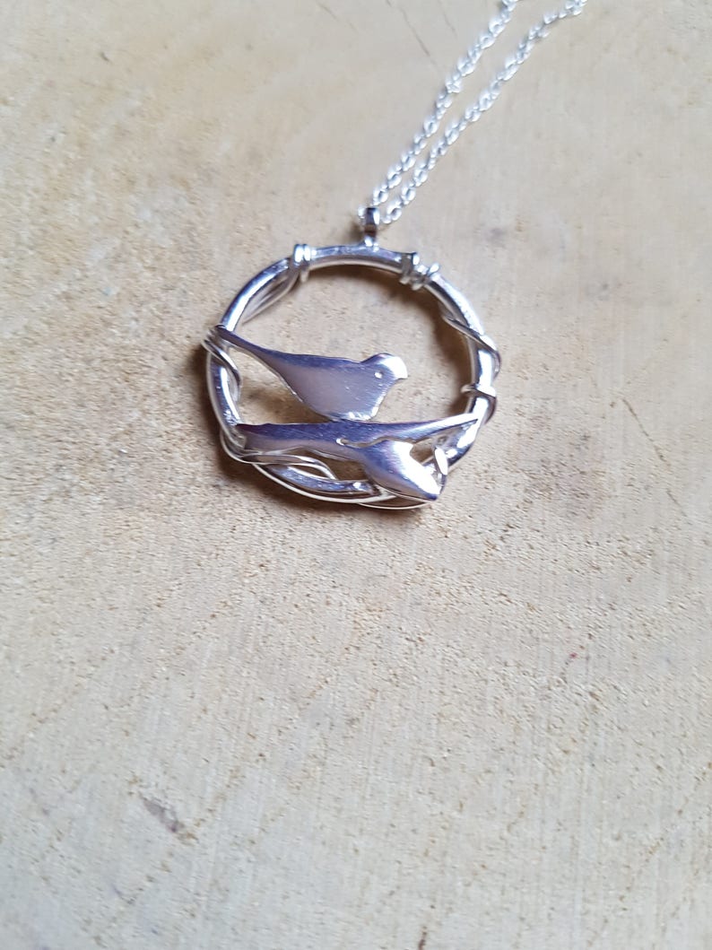Swallow Necklace Sterling Silver Swallow Bird Pendant Bird - Etsy UK