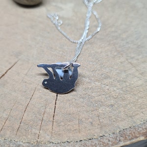 Luiaard ketting in sterling zilver, Zilveren dierensieraden