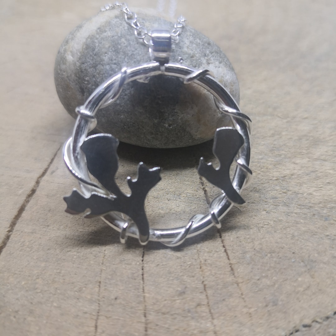 Pendentif Ancien En Argent 925 - Chardon Traditionnel - Bijou Vintage