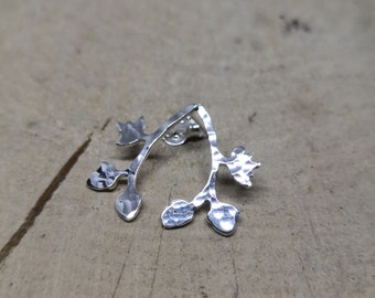 Cherry Blossom Stud Earrings in Sterling Silver