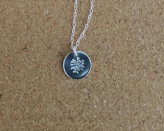 Dandelion necklace, Dandelion Jewelry, Wish necklace, Silver necklace, Sterling necklace, Botanical necklace, Flower necklace, Dandelion