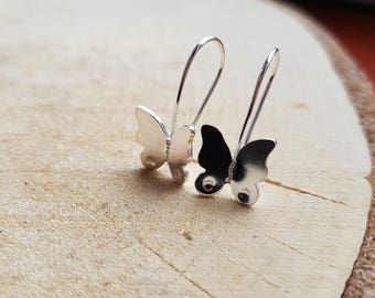 Butterfly dangle earrings sterling silver