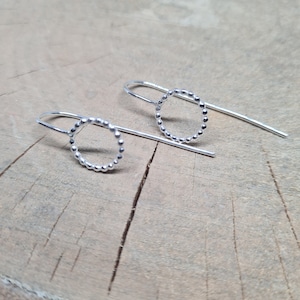 Sterling Silver Dangle Round Earrings