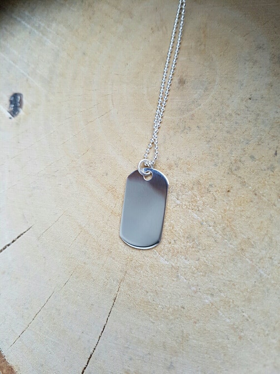 personalised dog tag necklace mens