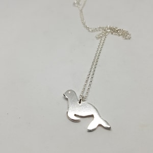 Sterling Silver Seal Necklace: Dainty Sealion Jewelry
