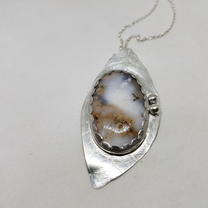 Dendritic Agate Necklace Gemstone Pendant Sterling Silver Gemstone Gemstone Jewellery Dendritic Agate Jewelry