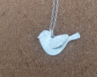 Bird Necklace, Bird Pendant, Bird Jewelry, Gift for Her, Silver necklace, Silver bird Necklace, Bird gift