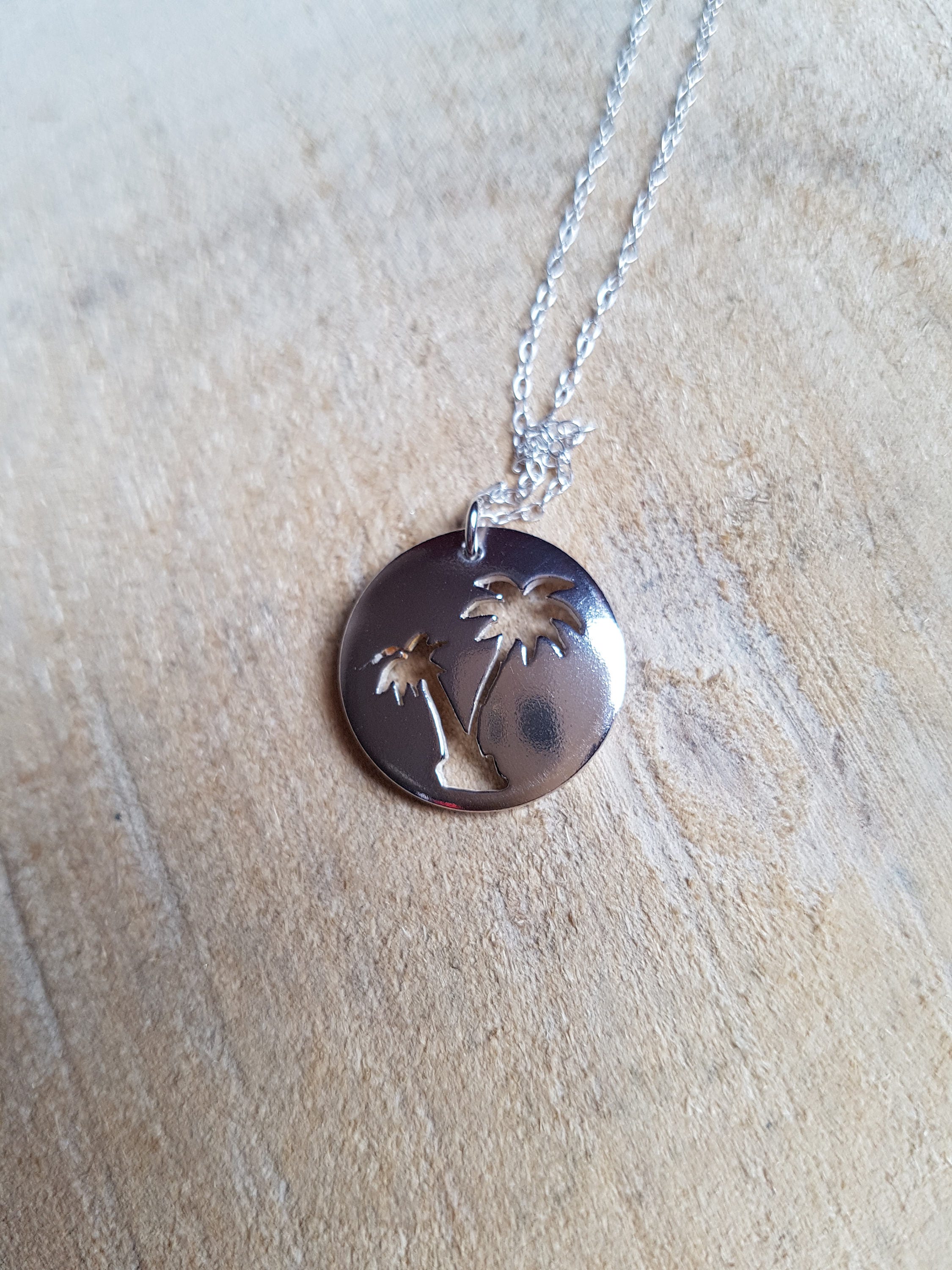 Palm Tree Necklace Palm Tree Pendant Summer Beach Jewellery - Etsy UK