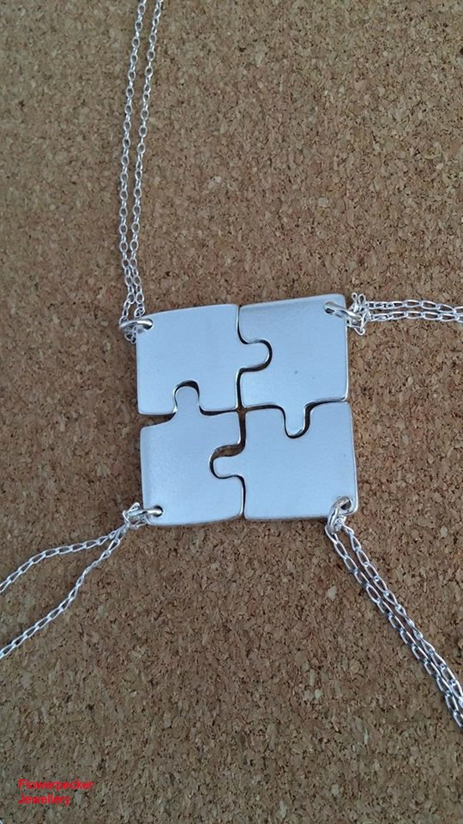 Jigsaw Silver Pendant Sterling Silver Jigsaw Best Friend Etsy UK