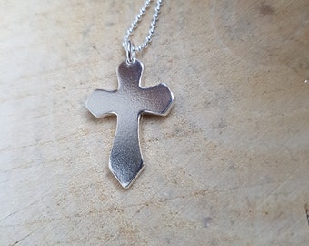 Handmade Sterling Silver Crucifix Necklace - Religious Mens Jewelry