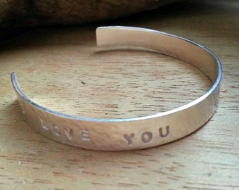 Silver Cuff Bangle Personalized Sterling Silver Bangle Child  and Baby Custom Made Bangle Hand stamped Bracelet Inspirational Bangle