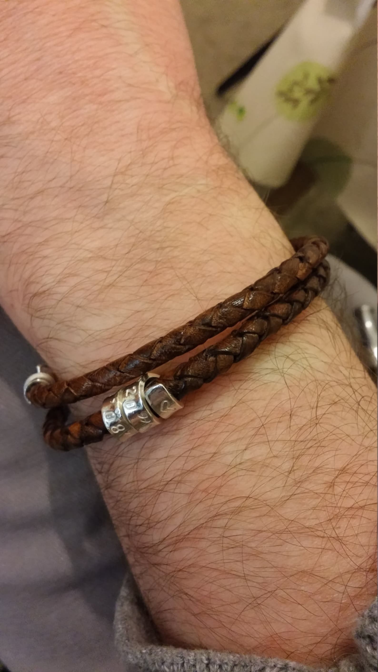 Custom Made Leather Bracelet Braided Father's Day Gift Etsy