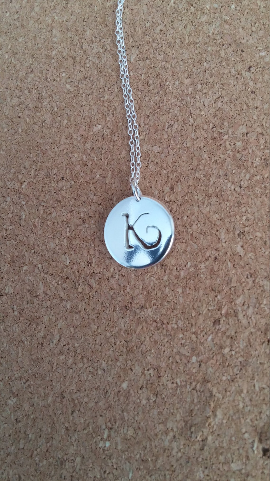Letter K Necklace Letter K Jewelry Monogram Pendant Etsy
