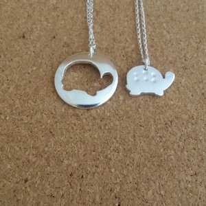 Turtle necklace, Sea turtle, Turtle, Beach necklace, Silver necklace, Charm necklace, Turtle gift, Sea turtle jewelry, Sea turtle necklace