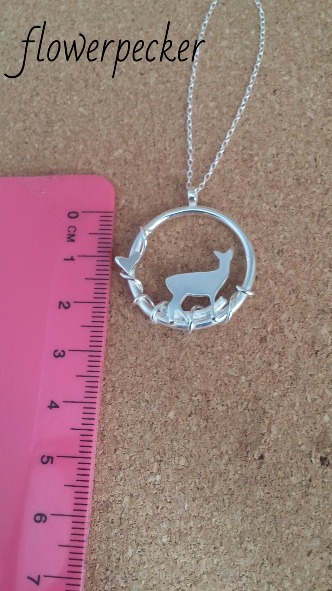 Deer Necklace Sterling Silver Deer Fawn Pendant Woodland Etsy UK