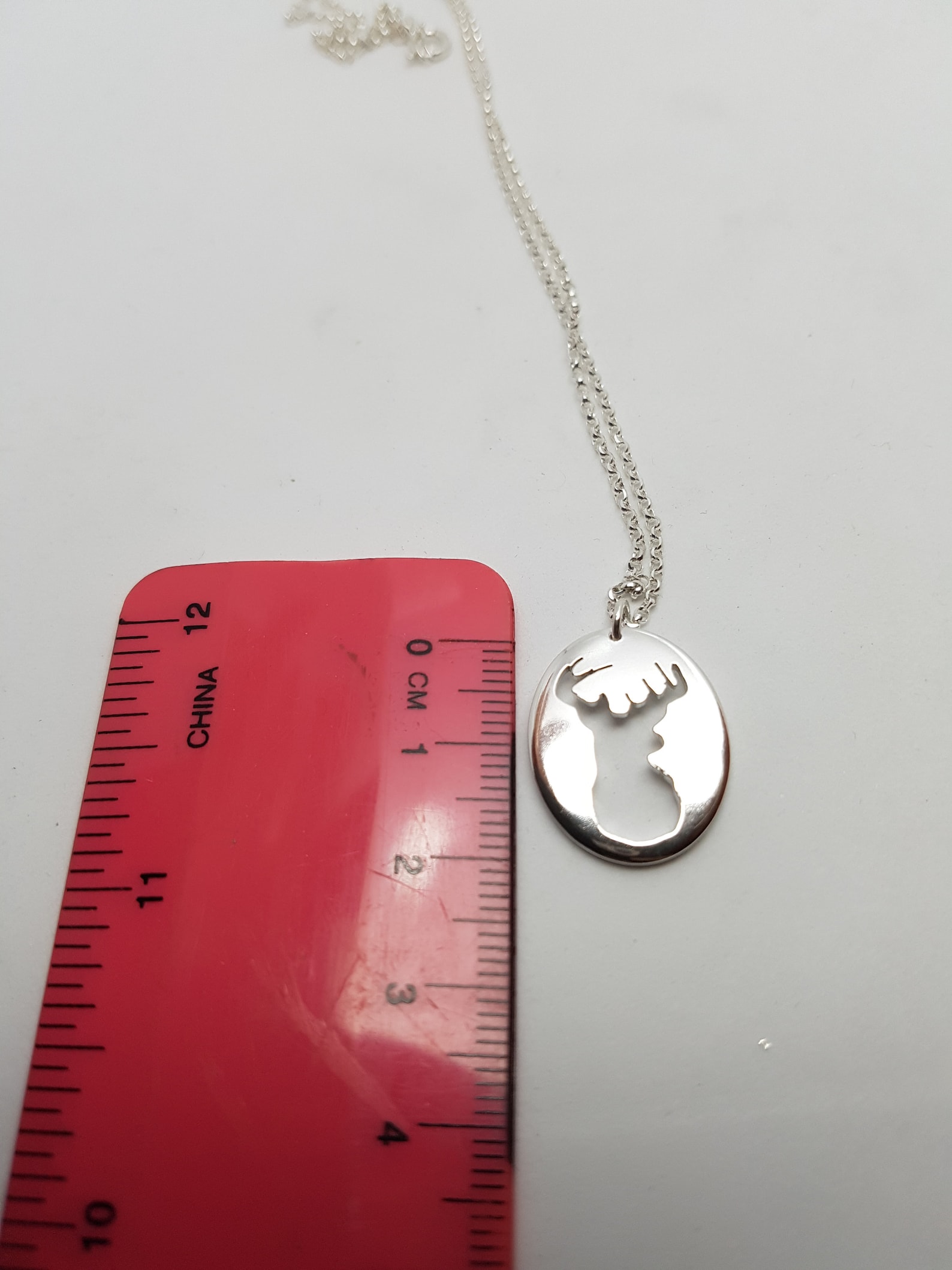 Stag necklace Stag Jewellery Silver Necklace Deer necklace Etsy