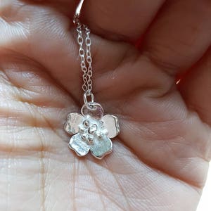 Sterling Silver Cherry Blossom Necklace: Flower Jewelry