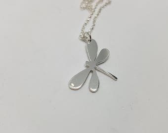 Sterling Silver Dragonfly Necklace: Nature Jewelry Gift