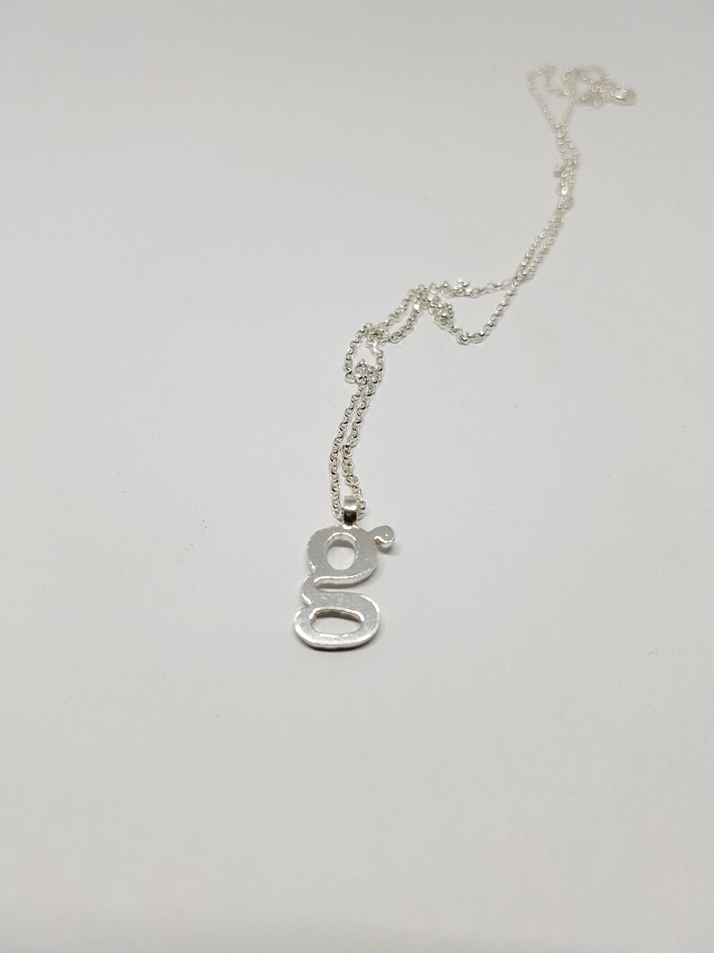 G Jewellery Silver Necklace Gift for her Letter G Pendant G necklace Silver necklace Alphabet Necklace G jewellery Letter Necklace
