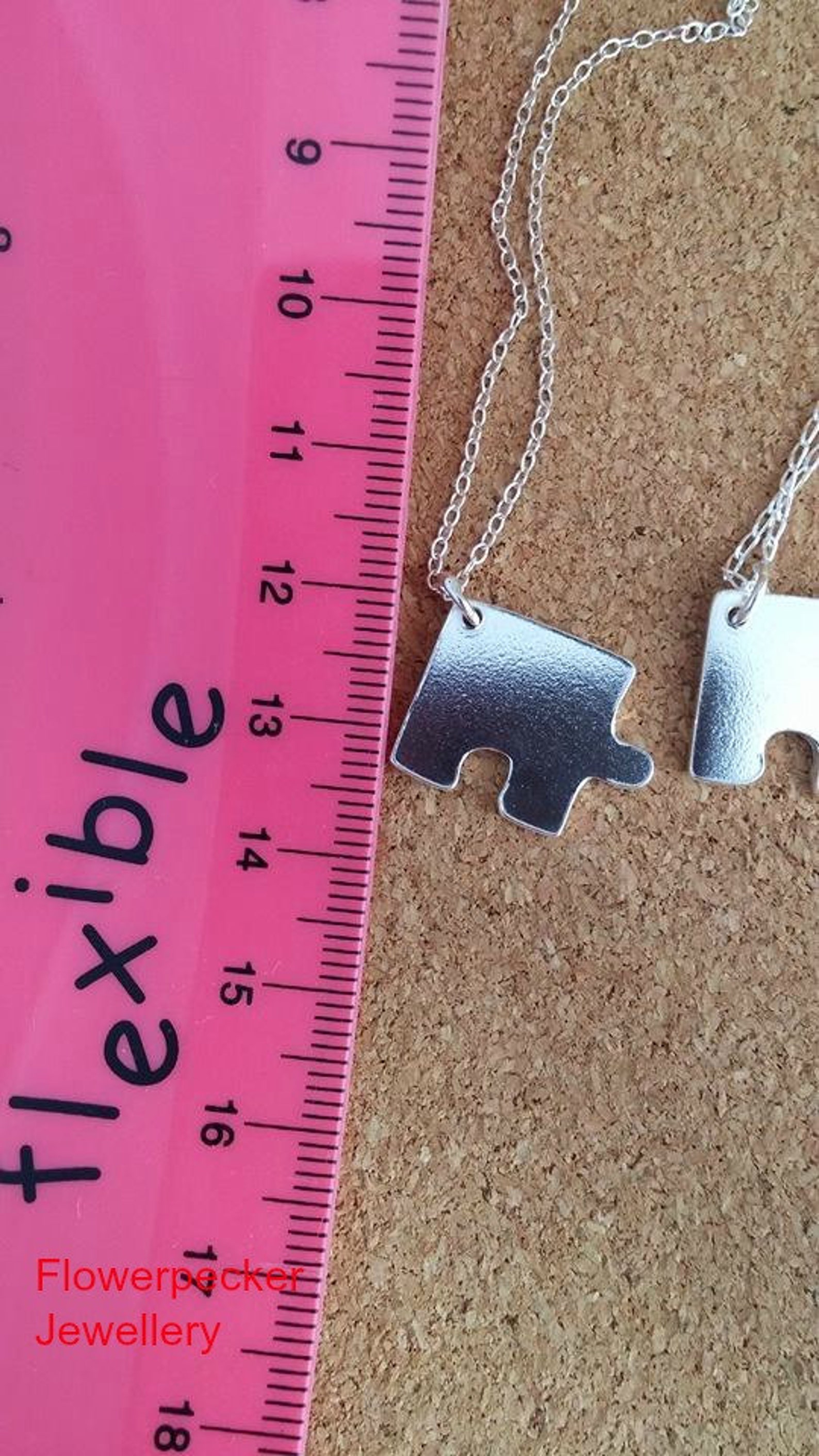 Jigsaw Silver Pendant Sterling Silver Jigsaw Best Friend Etsy UK