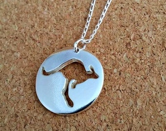Kangaroo Necklace in Sterling Silver