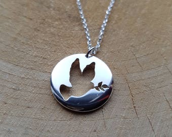 鳩ネックレス スターリングシルバー、動物シルバージュエリー - Etsy 日本