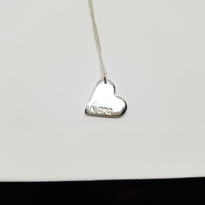 Personalized Sterling Silver Heart Necklace - Grandma Jewelry Gift