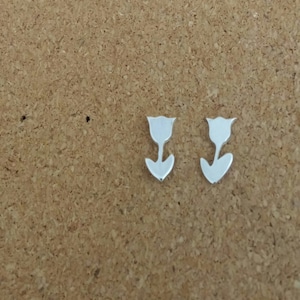 Tulip earrings, Tulip jewelry, Tulip gift, Tulip silver, Silver earrings, Stud earrings, Tulip, Post earrings, Gift for her, Flower earrings
