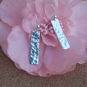 Rectangular Shape Earrings in sterling silver, Geometric Earrings