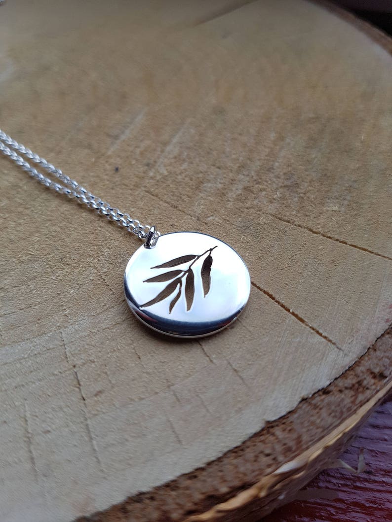Willow Necklace Valentines Gift Willow Leaf Pendant Etsy UK