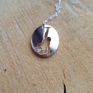 Handmade Sterling Silber Affe Anhänger Halskette
