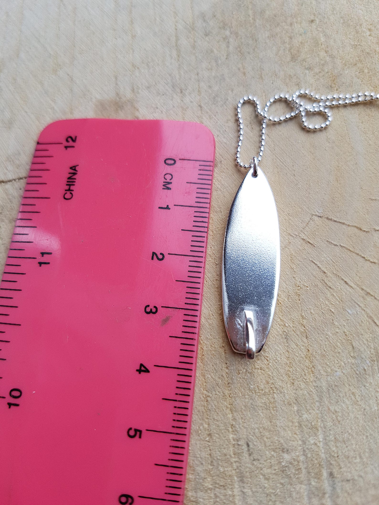 Silver Surfboard Necklace Surfboard Pendant Gift for Him Etsy UK