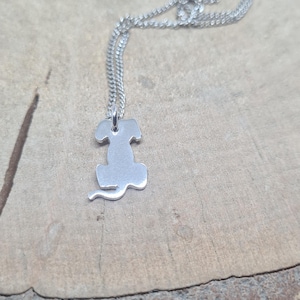 Puppy necklace sterling silver, Dog silver necklace, Animal silver jewellery