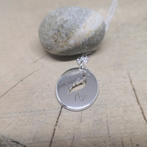 Heron Sterling Silver Necklace: Handmade Bird Pendant, Nature Jewelry