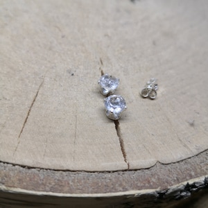 White Quartz Earrings, Genuine Quartz Earrings, Stud Earrings, Birthstone Earrings, Gift for Her, Clear Quartz, White quartz