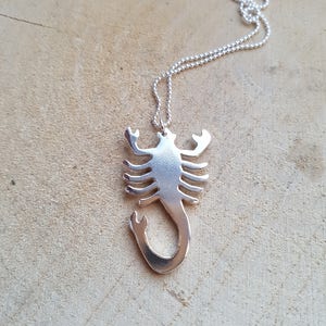 Scorpion Necklace, Sterling Silver Scorpion, Gift for Him, Boyfriend Gift, Fathers Gift, Scorpion Jewellery, Mens Jewellery, Silver Necklace