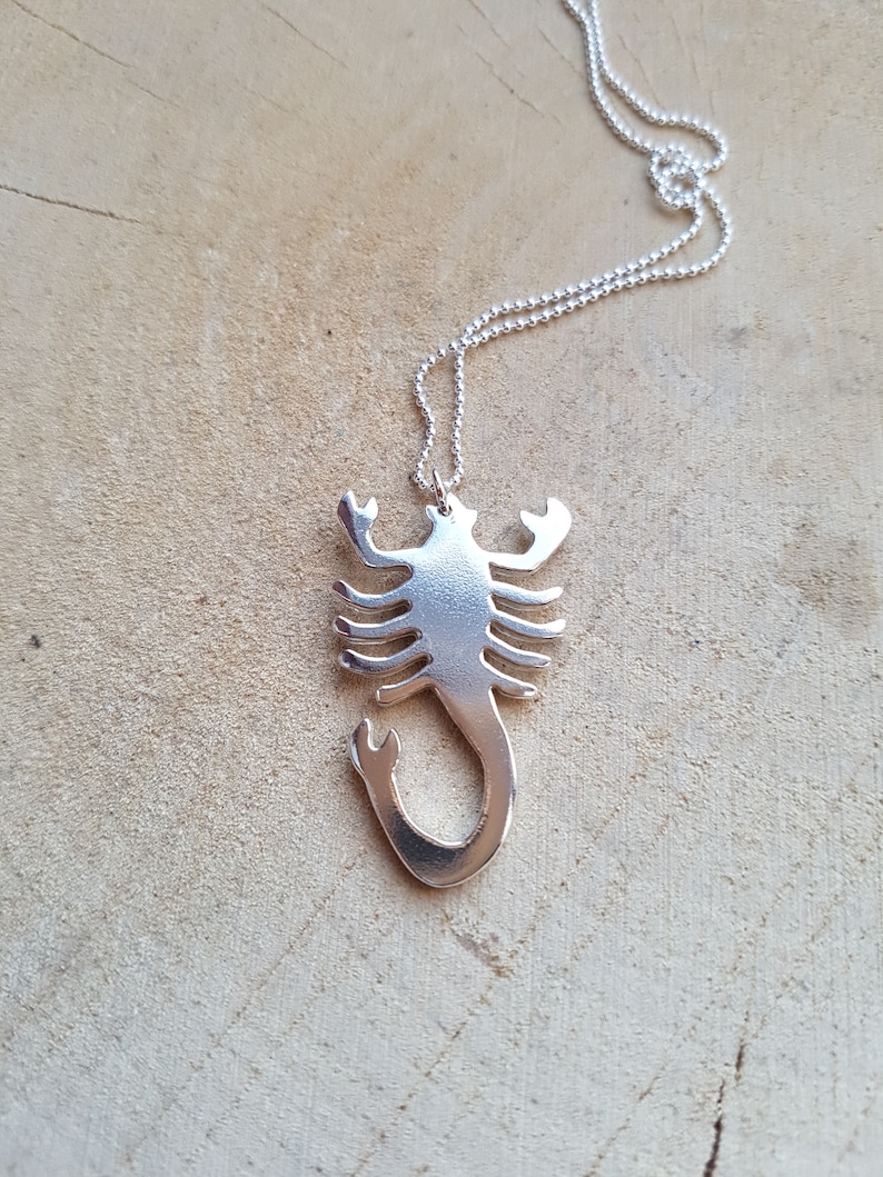 Scorpion Necklace, Sterling Silver Scorpion, Gift for Him, Boyfriend Gift, Fathers Gift