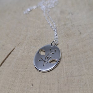 Sterling Silver Berries Necklace: Handmade Botanical Jewelry