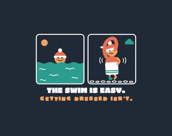 Wild Swimming Mug, The Swim Is Easy Getting Dressed Isn't, Cold Water Gift