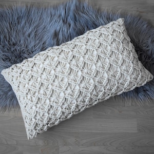 DIY Crochet PATTERN Crochet Macrame Lumbar Pillow 2019004: crochet pattern, macrame pillow, macrame pattern, crochet pillow, cushion image 5