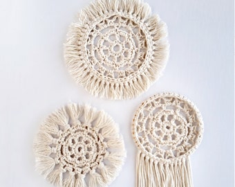 DIY Crochet PATTERN - Sweet Alyssum Crochet Doily Pattern (2014022-3): wall hanging, coasters, wall art, macrame, dream catcher inspired