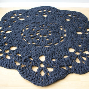 DIY Crochet PATTERN Throw Blanket / Rug Super Chunky Doily 8 Styles 3066 diameter blanket003 image 2