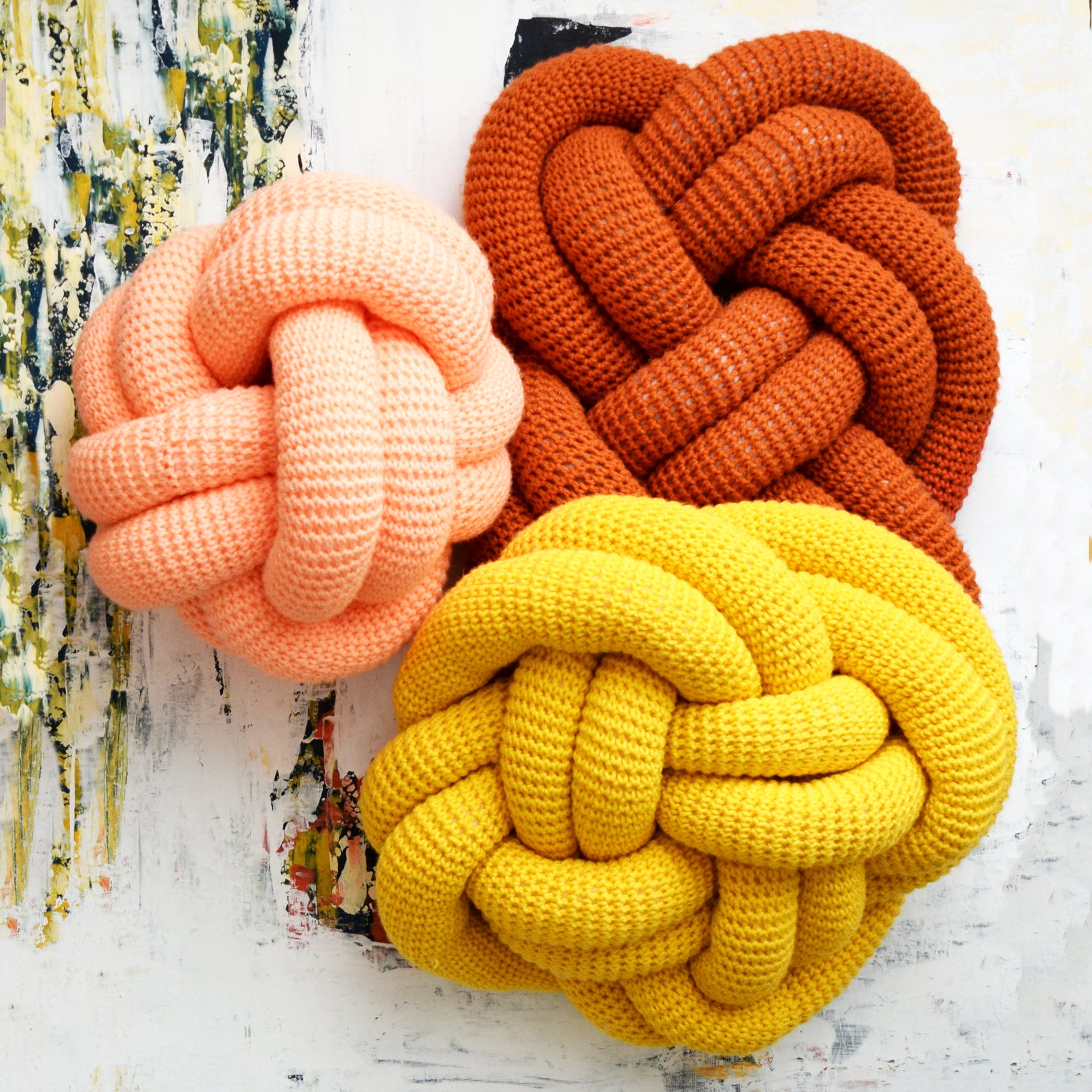 DIY Crochet PATTERN Crochet Knot Pillows 2019006 Crochet Etsy Canada