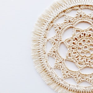 DIY Crochet PATTERN - Dahlia Delight Crochet Doily (2014021-3): pattern, mobile, wall art, macrame, doily, placemat, dream catcher inspired