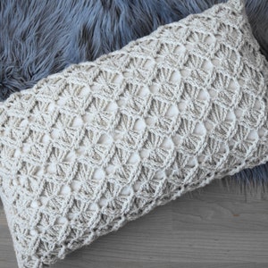 DIY Crochet PATTERN Crochet Macrame Lumbar Pillow 2019004: crochet pattern, macrame pillow, macrame pattern, crochet pillow, cushion image 7