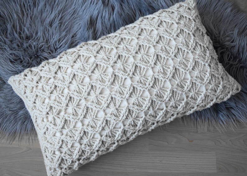 DIY Crochet PATTERN Crochet Macrame Lumbar Pillow 2019004: crochet pattern, macrame pillow, macrame pattern, crochet pillow, cushion image 7