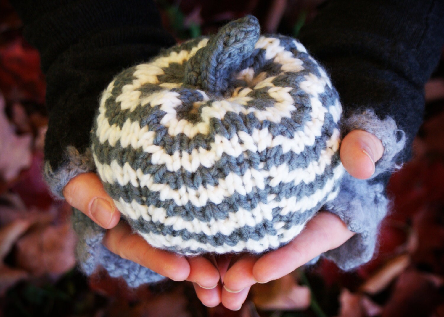 DIY Knitting PATTERN Chevron Knit Pumpkins for Thanksgiving | Etsy